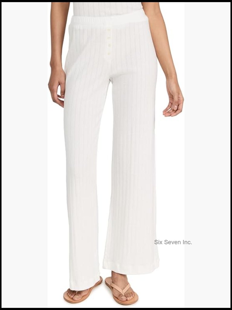 Lightweight Pointelle Knit Pants Night Out